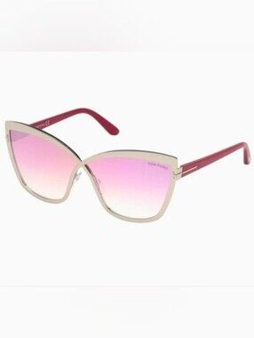 Tom Ford ($580) SANDRINE-02 FT 0715 Silver Butterfly Sunglasses NWT